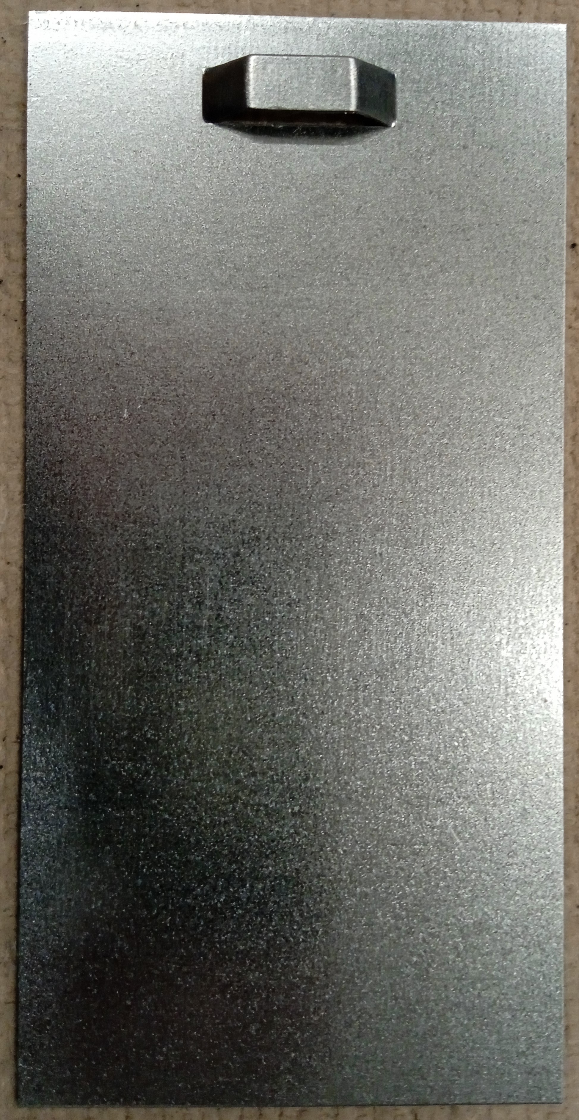 Aufhängeblech 10x20 cm mit Öse (selbstklebend)
